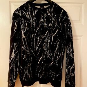 Mens H&M Black Marble Sweatshirt